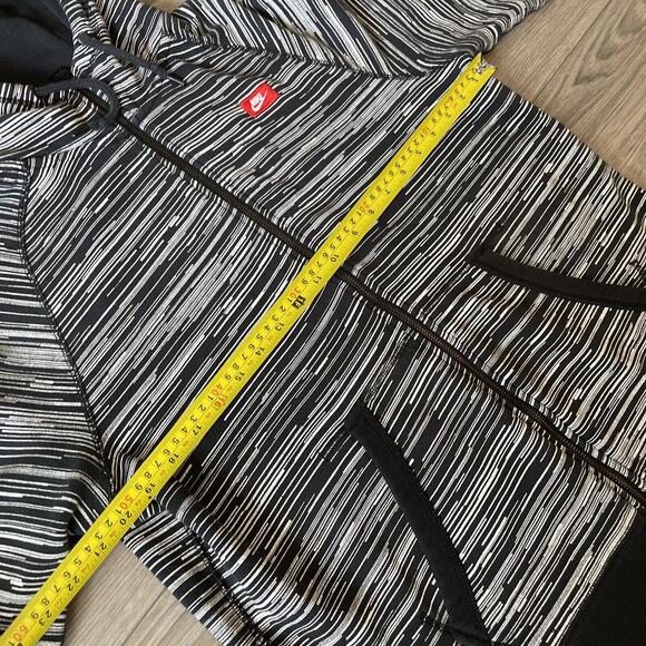 Nike AW77 FT Hoodie Black White Speed Stripe 614488-010 Men’s Sz Large - Picture 7 of 9